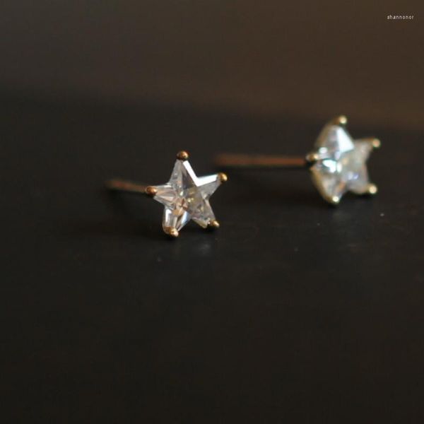 Pendientes de tuerca GOLDtutu 9k oro sólido estrellas pendiente pequeño de moda al por mayor hecho a mano mujeres joyería fina para niña