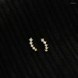 Boucles d'oreilles GOLDtutu Spike 9K véritable boucle d'oreille en or massif tchèque Cz bijoux en cristal Kj90