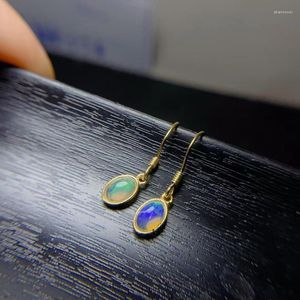Boucles d'oreilles de bonne qualité Éthiopie opale fermoir boucle d'oreille en argent coupe ovale 4 6mm 925 Sterling bijoux fins pour les femmes vêtements quotidiens