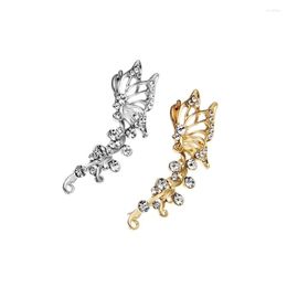 Stud-oorbellen Gothic Hollow-Out Butterfly For Women Crystal Ear Clip Earring Girl Earpin Luxe sieraden Dinner Feest Gift Trendy