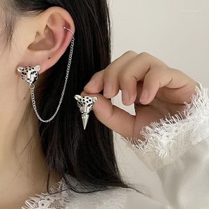 Pendientes de tuerca gótico remache Animal moda astilla Color cadena leopardo cabeza pendiente para mujer tendencia carnaval fiesta joyería