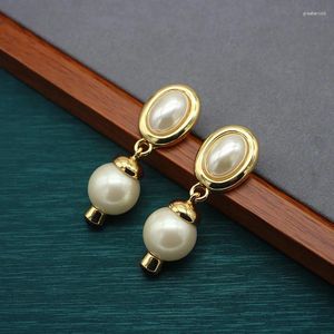 Boucles d'oreilles à la main Perle vintage française à la main