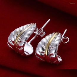 Boucles d'oreilles de haute qualité 925 Sterling Sier exquis crochet de plume pour les femmes de fiançailles de mariage bijoux de luxe cadeau livraison directe DHLCB