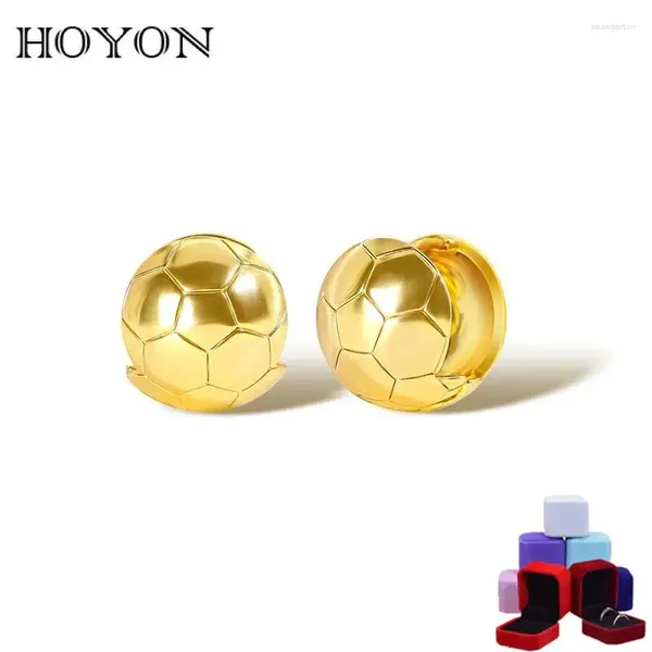 Pendientes de tachuelas Hoyon Delicado Pequeño Fútbol Menigratario y mujeres Golden Arrings Fashion Personalidad Girlas Joyas universales Regalo