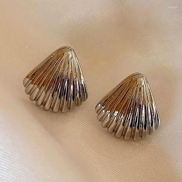 Boucles d'oreilles Huitan coquillage de mer pour femmes, matériau métallique, mode moderne, accessoires d'oreille féminins, bijoux de déclaration d'océan