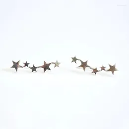 Boucles d'oreilles Huitan étoiles pour femmes, Style métallique, mode, Piercing d'oreille polyvalent, usage quotidien, accessoires chics, cadeau