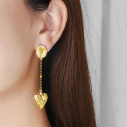 Boucles d'oreilles innovantes Ldr coeur serpent goutte boucle d'oreille rétro exquis lisse argent plaqué pour femme Cosplay bijoux année cadeau