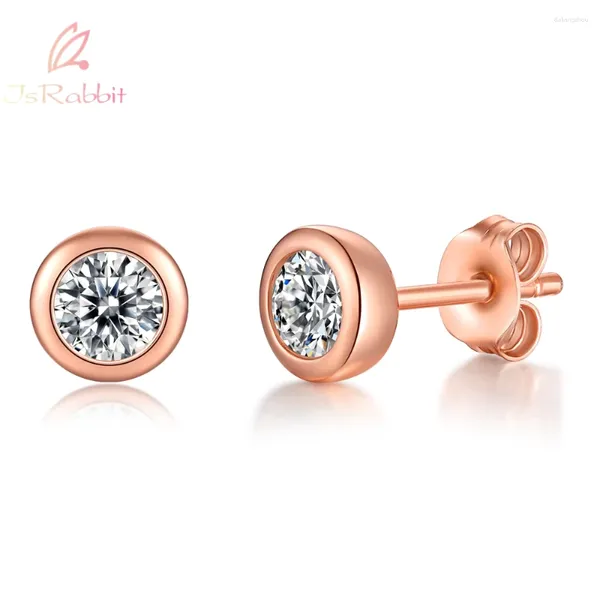 Pendientes de sementales ISRABBIT Rose chapado 925 Silver Sterling All Moissanite Diamond Bubble Anniversary Jewelry Drop