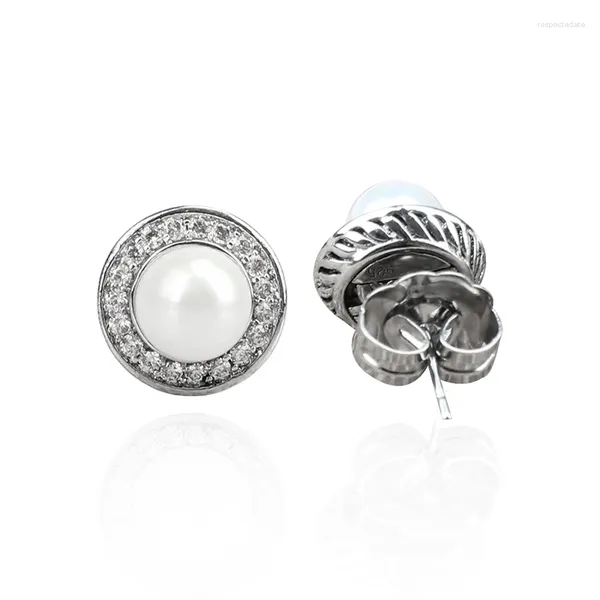 Boucles d'oreilles JADE ANGEL rétro pour femmes, incrustées de perles d'imitation en Zircon, bijoux à la mode, accessoires de fête de mariage