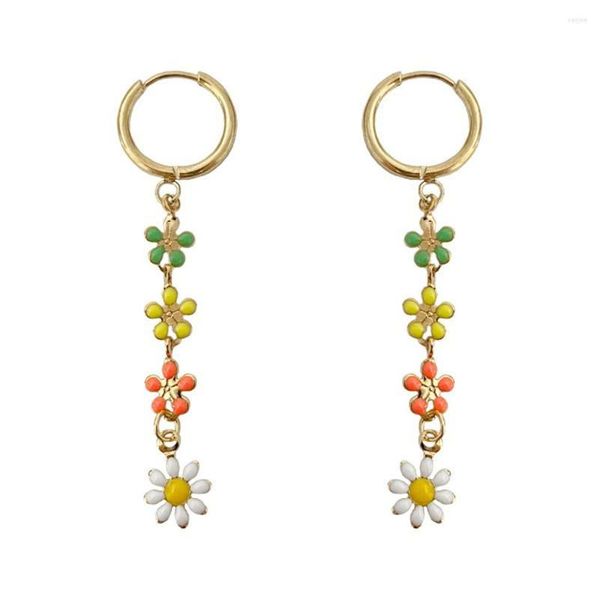 Boucles D'oreilles Japon Et Corée Frais Doux Mode Style Naturel Couleur Goutte À Goutte Tournesol Ce Fabricants Drop Delivery Bijoux Dhgarden Dhxfc