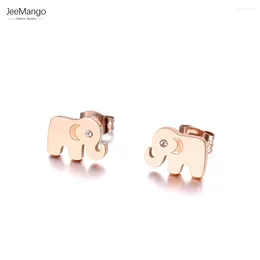 Boucles d'oreilles étalon du bureau Jeemango Office en acier inoxydable Rancas d'éléphant bijoux pour les femmes Girls Party Gift Gift JE19035