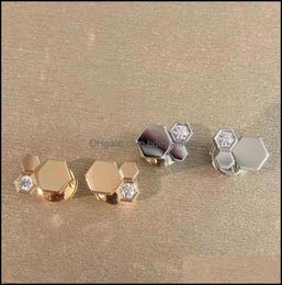 Boucles d'oreilles bijoux 18K rose or 925 Sier Studs For Women Slim Stacking Honember Rings Rague de mariage Luxury No Box Drop Deliver6173459