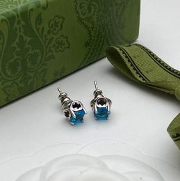 Boucles d'oreilles bijoux pierres précieuses accessoires de créateur créateur femme saphir titane acier charme bijoux saphir cadeau à un ami