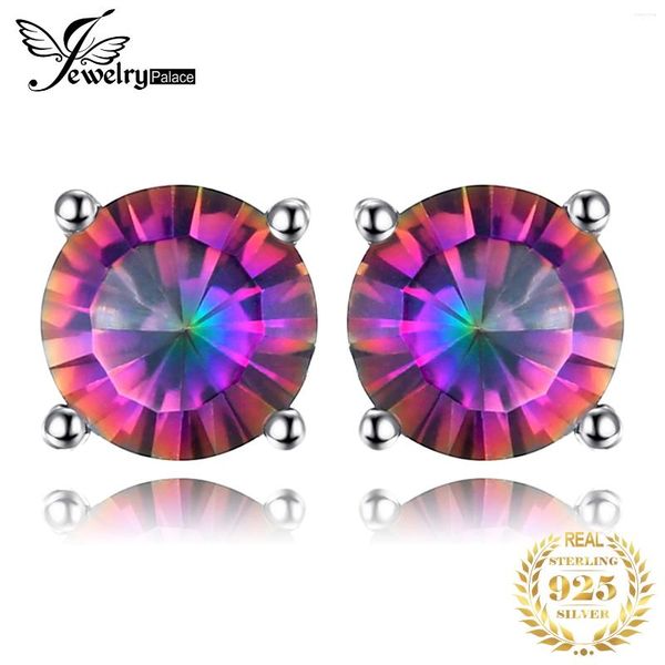 Boucles d'oreilles JewelryPalace Naturel 4.9ct Arc-En-Ciel Mystique Quartz 925 Sterling Argent Boucle D'oreille Pour Femme Mode Tendance Cadeau Arrivée