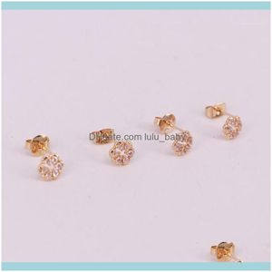 Stud Earrings sieradenstud chrysanthemum oor met CZ Rose Gold kleur voor festival geschenk aan vriend en moeder schoonheid diy sieraden kopen 1 Get Box1