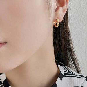 Boucles d'oreilles Stud Karachi Japonais et coréen Luxury Luxury S925 Pure Silver Ear Fove's High Grade Feel Inslumed Fashion
