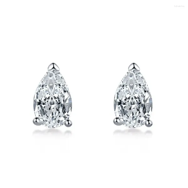 Boucles d'oreilles Karloch S925 en argent pur pour femmes avec un petit sens du design: gouttes d'eau Zircon Style Cool de haute qualité