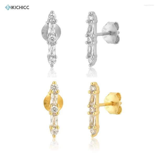 Boucles d'oreilles Kikichicc 925 Sterling Silver Crystal Pave Zircon Oreille de boucles Piercing Clips Bijoux de mariage 2024 Fashion Jewels Clear Cz