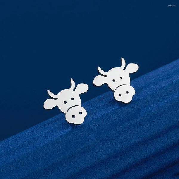 Pendientes de tachuelas Cartoon de acero inoxidable Caca para mujeres Femenino lindo animal joya del bebé regalo