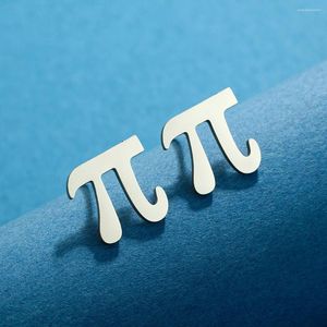 Stud -oorbellen kinitiaal roestvrijstalen trendy Tiny Pi voor vrouwen mannen wiskunde geometrische sieradencadeau