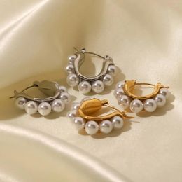 Koaem – boucles d'oreilles tendance en acier inoxydable pour femmes, bijoux élégants en métal, cadeaux, 2024