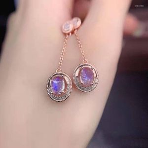 Stud -oorbellen KOFSAC Crystal Oval Long Tassel voor vrouwen Hoge kwaliteit Fashion Rose Gold 925 Zilveren sieraden Betrokkenheid Earring