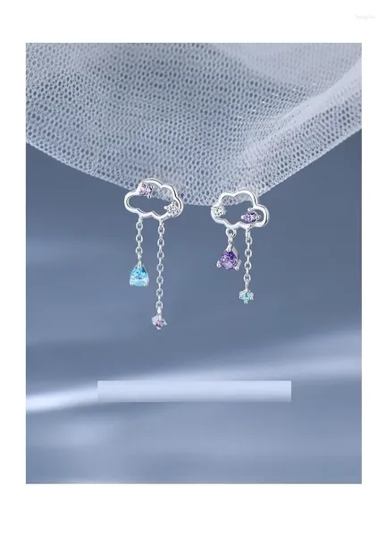 Boucles d'oreilles à clous en forme de nuage coréen pour femmes, mode légère, Design de luxe, été