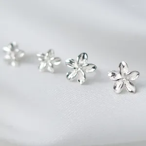 Stud Oorbellen Koreaans 925 Sterling Zilver Voor Vrouwen Zoete Bloem Dames Studs Tiny Romantisch Eary Sieraden Cadeau