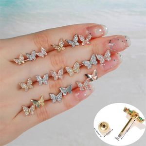 Stud Oorbellen Koreaanse Mode 1 Stuk Vlinder Kraakbeen Voor Vrouwen Meisjes Leuke Dieren Zirkoon Helix Piercing Sieraden