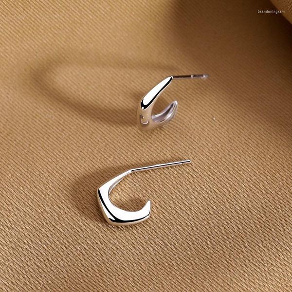 Boucles d'oreilles mode coréenne 925 timbre pour femmes français tendance plaqué or forme C boucle d'oreille bijoux de mariée prévenir l'allergie