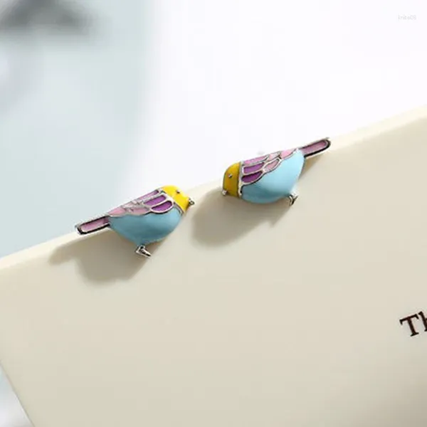 Boucles d'oreilles Couleur de mode coréenne Petit oiseau pour femmes boucle oreille femme vintage bijoux pendentites mujer 2024 kpop