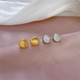 Boucles d'oreilles rondes simples pour femmes, mode coréenne, accessoires étoile tendance Y2K, cadeau de noël, 2023