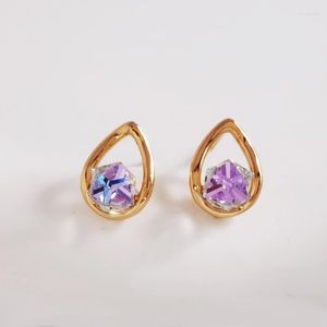 Pendientes de sementales Pendiendo joyas coreanas Hechas con cristales de Austria para mujeres Bijoux Fashion Brand Earings Joyería para niñas Regalo