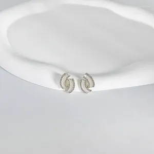 Stud -oorbellen Koreaanse luxe oorhaak unieke goudkleur voor vrouwen witte email Fashion eenvoudige bruiloft sieraden Verjaardagscadeaus