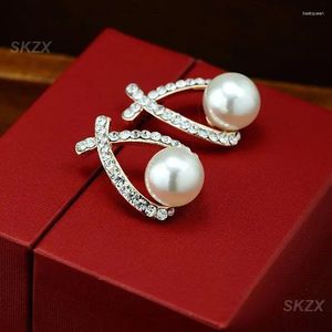 Boucles d'oreilles en perles coréennes, parfaites pour les Occasions spéciales, perles triées sur le volet, diamants scintillants luxueux pour femmes