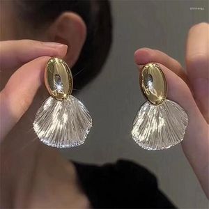 Stud -oorbellen Koreaanse piercing grote shell vorm oorbel voor vrouwen meisjes mode bruiloft feest sieraden cadeau pendientes eh266