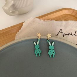 Boucles d'oreilles coréen simples morandi couleurs d'été petits étalons d'oreille frais femelles empêchent les bijoux de rouille pour la femme 2023