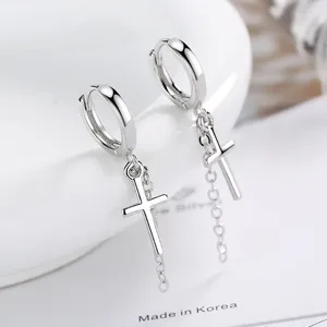 Boucles d'oreilles Style coréen Punk gothique Cool fille croix pendentif personnalité femmes rue Hip Hop bijoux cadeaux