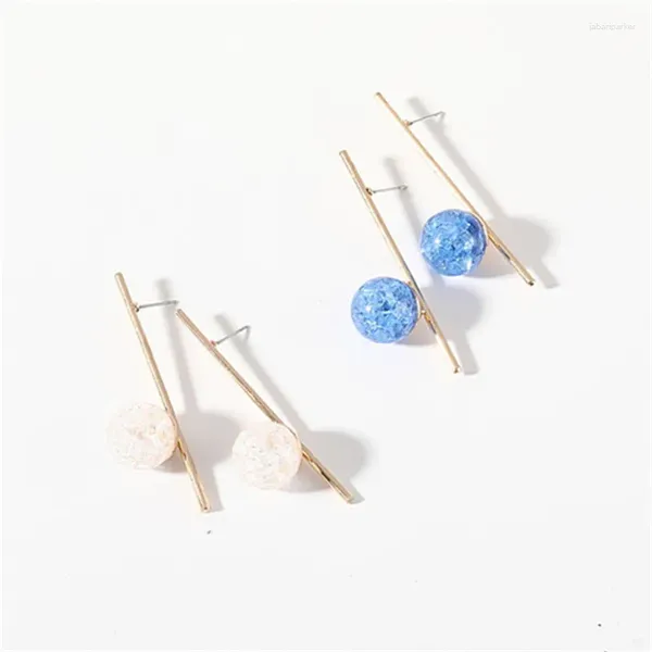 Boucles d'oreilles tempérament coréen Simple Long bâton perles cassées boucle d'oreille cadeau pour femmes fille bijoux de mode Brinco vente en gros