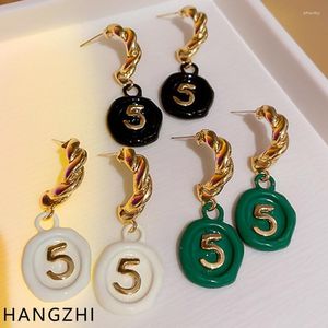 Stud -oorbellen Koreaans vintage nummer Geometrische knoppen ketting feestreizen herfst mode sieraden voor vrouwen meisjes hangzhi 2023stud effi22