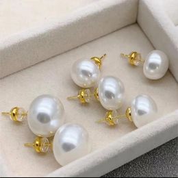 Kshmir – boucles d'oreilles en perles pour femmes, 12/14/16MM, mode, tempérament élégant, Vintage, bijoux quotidiens, cadeaux