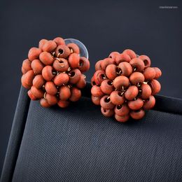 Boucles d'oreilles LEEKER Boho marron noir bois perles rondes pour femmes bijoux et accessoires femme 2023 tendance 348 LK6