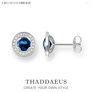 Stud -oorbellen Licht van blauwe oorstudies oorbel Europe -stijl mode goed jewel voor vrouwen 2024 geschenk in superdeals