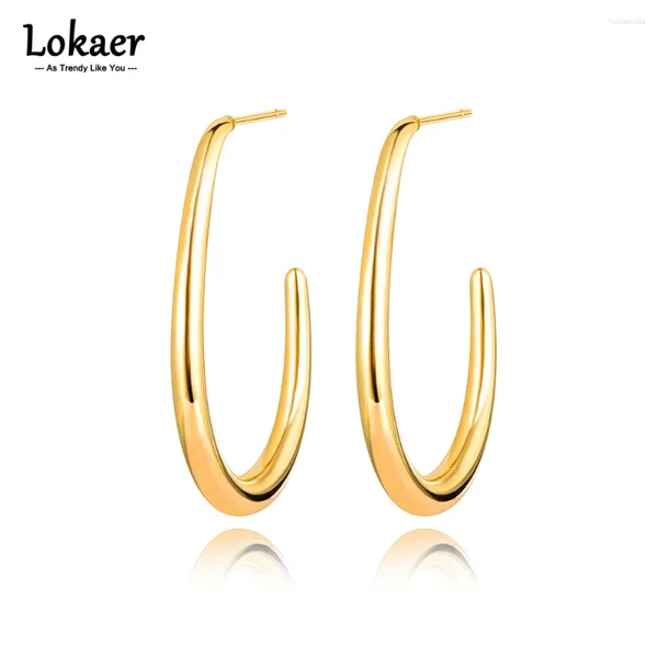 Boucles d'oreilles Lokaer néo-gothique titane acier inoxydable bijoux géométriques plaqué or bohème fête pour femmes filles E22079