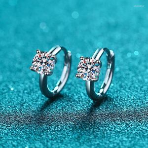 Boucles d'oreilles LORIELE 1/2ct Moissanite petit cerceau laboratoire diamant Huggies cartilage en argent sterling pour femme fille