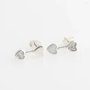 Boucles d'oreilles en argent Sterling S925 pour femmes, bijoux en forme de flèche et de cœur, cadeau d'anniversaire pour dame et fille, CZ clair