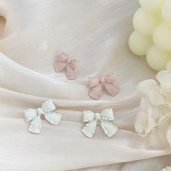 Boucles d'oreilles à clous pour filles, jolie princesse, Mini nœud papillon, couleur bonbon, petit nœud, Clip d'oreille pour femmes, bijoux, accessoire de mode Simple