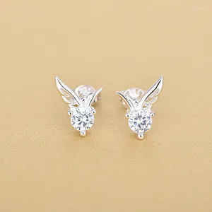 Boucles d'oreilles STALMES SMILLE CUT MIGLE 925 STERLING Silver Zircon Dolphin Animal Femmes Brincos 2024