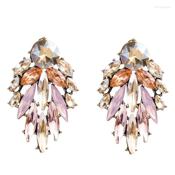 Boucles d'oreilles LUBOV élégantes en forme d'arbre, pierre opale acrylique, Piercing pour femmes, bijoux tendance, cadeau, 2023