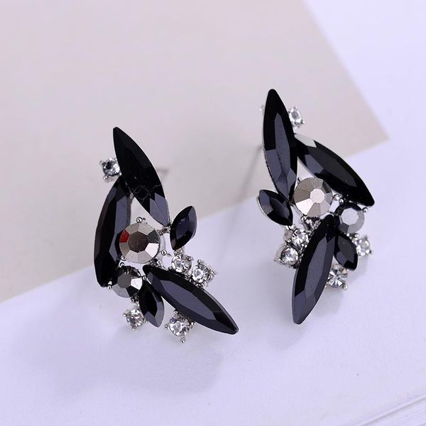 Pendientes LUBOV novedad Irregular acrílico cristal piedra Piercing moda Rhinestone mujeres joyería para fiesta de Navidad